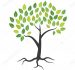 Tree icon concept of a stylized tree with letter